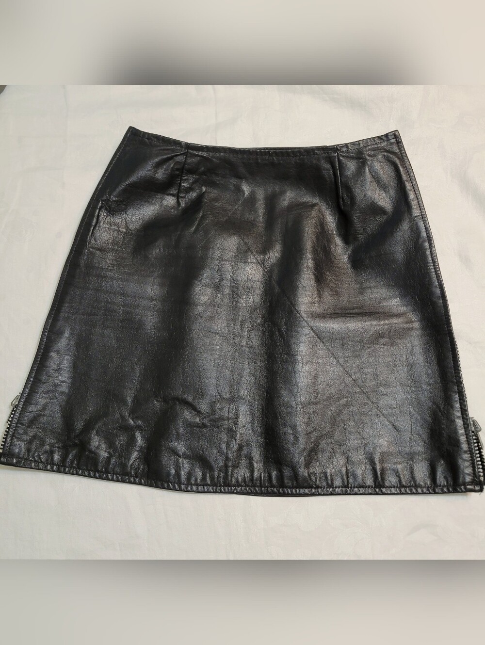1982 Leather Punk Rock Miniskirt